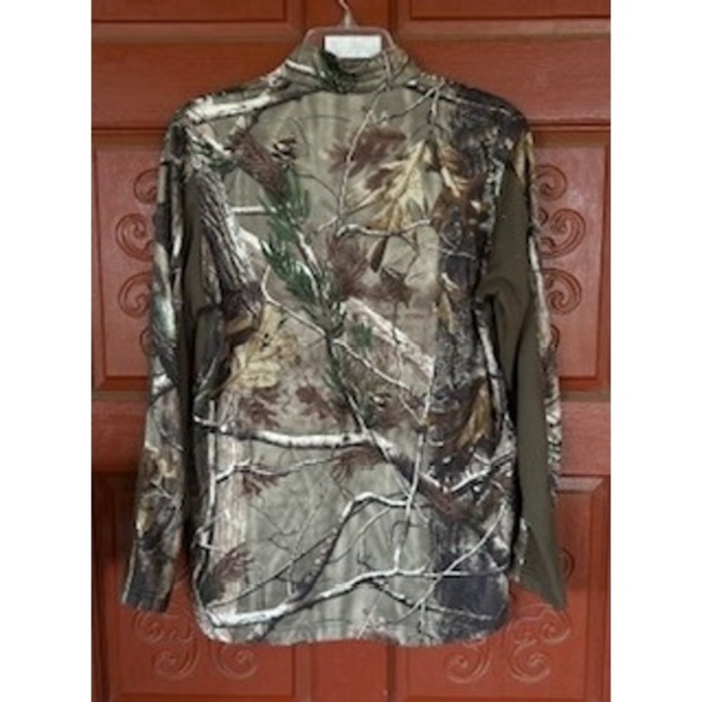 Game Winner Camo Jacket Mens Real Tree AP Long Sleeve 1/4 Zip Hunting Size Small